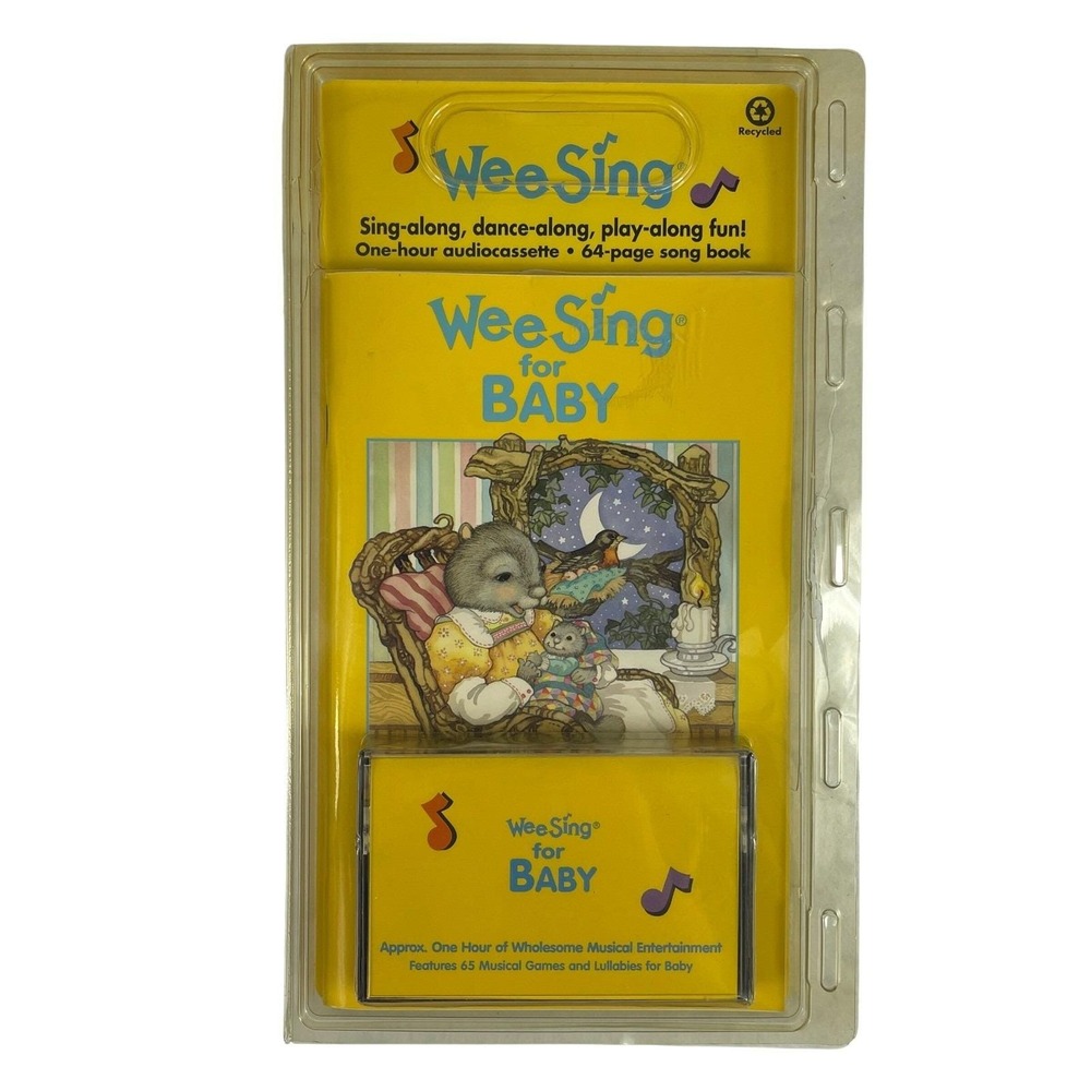 Vintage Wee Sing for Baby Cassette and Book Set 1996 Lullabies Nursery Rhymes